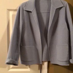 Boiled wool jacket with pockets.
